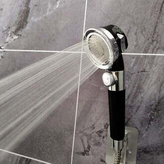 Zloog Bad Douche 3-Functie Verstelbare Jetting Spa Douchekop Hoge Druk Badkamer Anion Filter Douchekop zwart