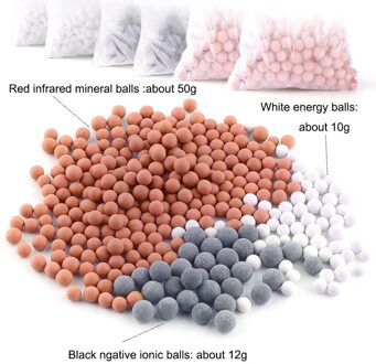 Zloog Badkamer 3 Functie Verstelbare Jetting Douchekop Hoge Druk Waterbesparende Anion Steen Filter SPA Douchekoppen Negative ion balls