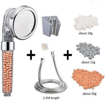 Zloog Badkamer 3 Functie Verstelbare Jetting Douchekop Hoge Druk Waterbesparende Anion Steen Filter SPA Douchekoppen reeks E