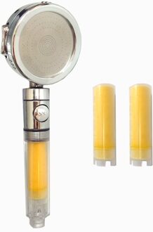 Zloog Citroen Filter Douchekop Hoge Druk Pure Douchekop Gezuiverd Water Met Stop Knop Douchekoppen chroom douche reeks C