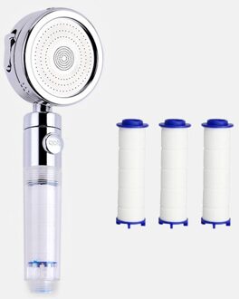 Zloog Douchekop Verstelbare 3 Modus Hoge Druk Douchekop Een Knop Om Water Douchekoppen Water Saving Hand douche chroom douche PP3