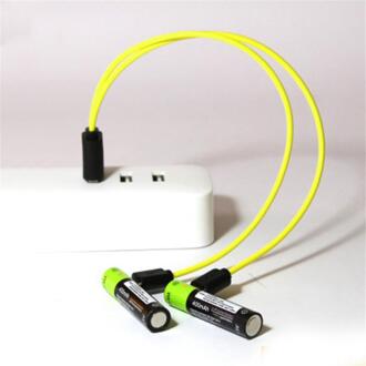 Znter 7-Batterij Oplaadbare Batterij 600mah Mirco USB 1.5v AAA Oplaadbare Lithium Polymeer Batterij met Oplaadkabel 2 accu met kabel