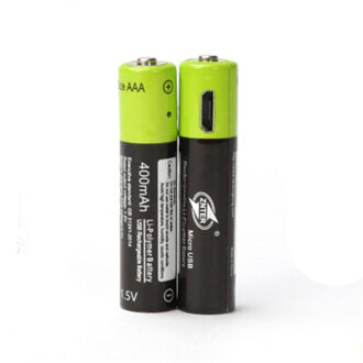 Znter 7-Batterij Oplaadbare Batterij 600mah Mirco USB 1.5v AAA Oplaadbare Lithium Polymeer Batterij met Oplaadkabel 2 accu