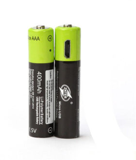 Znter 7-Batterij Oplaadbare Batterij 600mah Mirco USB 1.5v AAA Oplaadbare Lithium Polymeer Batterij met Oplaadkabel 4 accu