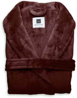 Zo Home Flanel Fleece Badjas Cara - mahogany red - L Rood