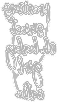 Zoete Cutie Oh Baby Meisje Woord Metalen Stansmessen Cut Voor Diy Scrapbooking Kaart Papier Label Fotoalbum maken Geen Postzegels