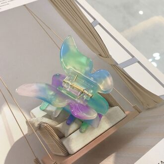 Zoete Fee Vlinder Haar Klauw Acetaat Hars Haarspeld Haar Clip Gradiënt Tie-Dye Gekleurde Styling Tools Haarspeldjes Voor Vrouwen meisjes Blauw