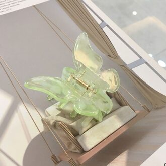 Zoete Fee Vlinder Haar Klauw Acetaat Hars Haarspeld Haar Clip Gradiënt Tie-Dye Gekleurde Styling Tools Haarspeldjes Voor Vrouwen meisjes groen