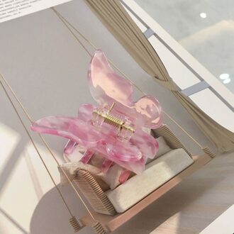 Zoete Fee Vlinder Haar Klauw Acetaat Hars Haarspeld Haar Clip Gradiënt Tie-Dye Gekleurde Styling Tools Haarspeldjes Voor Vrouwen meisjes Roze