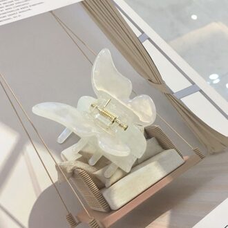 Zoete Fee Vlinder Haar Klauw Acetaat Hars Haarspeld Haar Clip Gradiënt Tie-Dye Gekleurde Styling Tools Haarspeldjes Voor Vrouwen meisjes wit