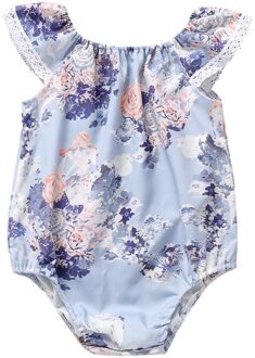 Zoete Leuke Body Suits Pasgeboren Baby Meisjes Bloem Afdrukken Romper Bodysuit Fly Mouw Bodysuits Sunsuit Outfit Zomer Voor 3-18M 12-18Months