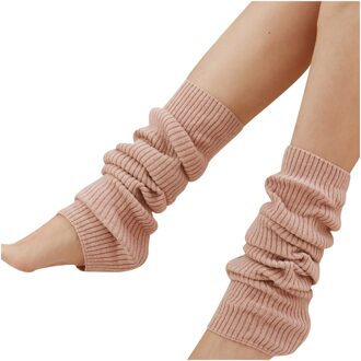 Zoete Meisje Beenwarmers Gebreide Voet Cover Vrouwen Herfst Winter Been Warmer Sokken Hoop Breien Warme Enkelbanden Leggings Sokken Roze