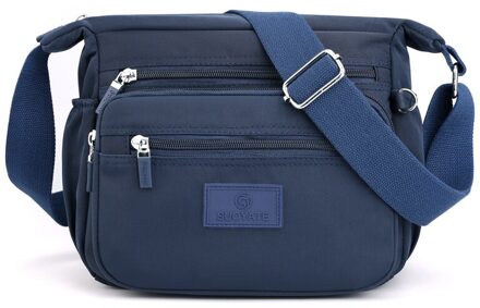 Zoete Meisjes Casual Crossbody Tassen Voor Vrouwen Zomer Flap Nylon Reizen Schoudertas Dames Sport Messenger Bags Clutch Purse Blauw