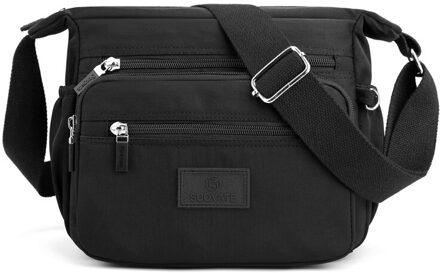 Zoete Meisjes Casual Crossbody Tassen Voor Vrouwen Zomer Flap Nylon Reizen Schoudertas Dames Sport Messenger Bags Clutch Purse zwart