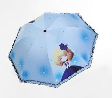 Zoete Tiener Meisjes Regen Paraplu Voor Kids Praktische Kinderen Paraplu Waterdicht Winddicht Zonnescherm Paraplu lucht blauw