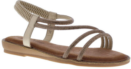 Zofie strass plat | maat: | | dames | combinatie Goud - 41