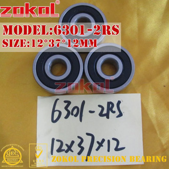 ZOKOL 6301 ZZ RS bearing 6301 2RS 6301ZZ Z1 6301-2RS Deep Groove ball bearing 12*37*12mm