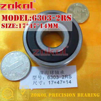 ZOKOL 6303 RS ZZ RSN bearing 6303 2RS Z1 Z2 6303ZZ 6303-2RSN Deep Groove ball bearing 17*47*14mm