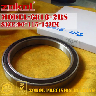 ZOKOL 6818 RS bearing 6818 2RS 1000818 (61818) Deep Groove ball bearing 90*115*13mm