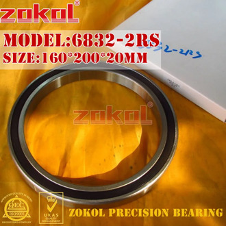 ZOKOL 6832 RS bearing 6832 2RS 1000832 (61832) 6832-2RS Deep Groove ball bearing 160*200*20mm