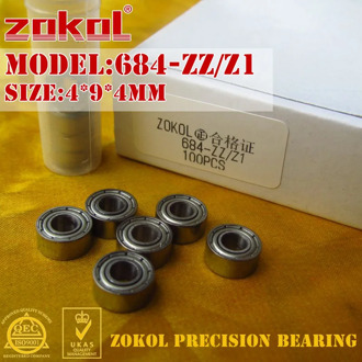 ZOKOL 684 ZZ Z1 684zz bearing 684 ZZ Z1 Miniature Deep Groove ball bearing 4*9*4mm