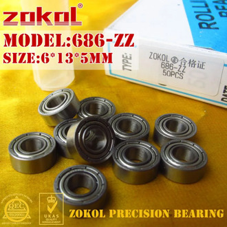 ZOKOL 686ZZ bearing 686 ZZ P5Z4 686zz Miniature Deep Groove ball bearing 6*13*5/4/3.5mm