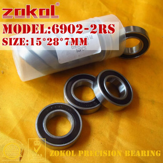 ZOKOL 6902 RS bearing 6902 2RS ZZ Z1 6902ZZ 6902zz Deep Groove ball bearing 15*28*7mm