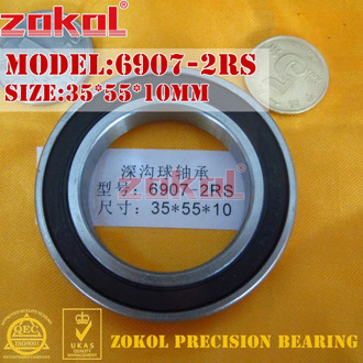 ZOKOL 6907 RS bearing 6907 2RS ZZ 6907ZZ 6907zz 6907-2RS Deep Groove ball bearing 35*55*10mm