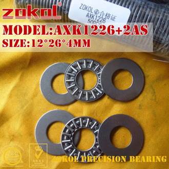 ZOKOL AXK0821 AXK1024 AXK1226 AXK1528 2AS bearing AXK1226+2AS needle roller bearing 8*21*4mm 10*24*4mm 12*26*4mm 15*28*4mm