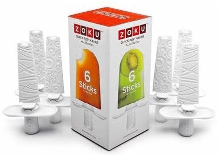 Zoku Quick Pop Sticks (6 st) - Zoku Wit