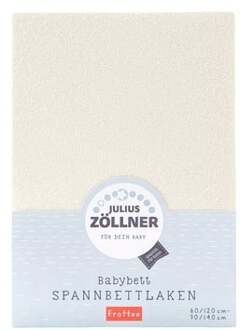 Zollner JULIUS ZÖLLNER hoeslaken badstof badstof ecru Beige - 60/70x120/140 cm
