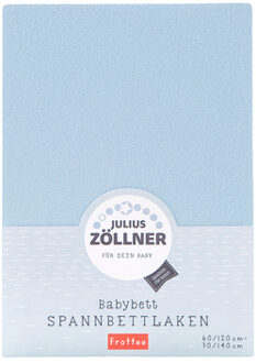 Zollner JULIUS ZÖLLNER hoeslaken badstof lichtblauw - 70x140 cm