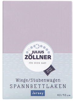 Zollner JULIUS ZÖLLNER Hoeslaken Jersey voor wieg lichtgrijs Paars - 40x90 cm