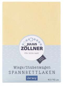 Zollner JULIUS ZÖLLNER Hoeslaken Jersey voor wieg vanille Beige - 40x90 cm