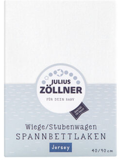 Zollner JULIUS ZÖLLNER Hoeslaken Jersey voor wieg wit - 90x45 cm