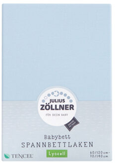 Zollner JULIUS ZÖLLNER Hoeslaken Tencel voor kinderbed blauw - 70x140 cm