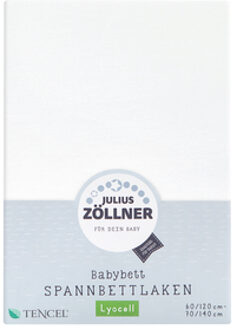 Zollner JULIUS ZÖLLNER Hoeslaken Tencel voor kinderbed wit - 70x140 cm