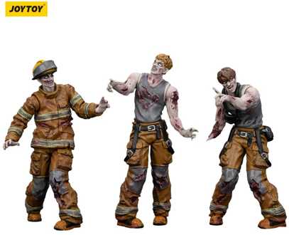 Zombie Dark Source Action Figures 3-Pack Firefighters 8 cm