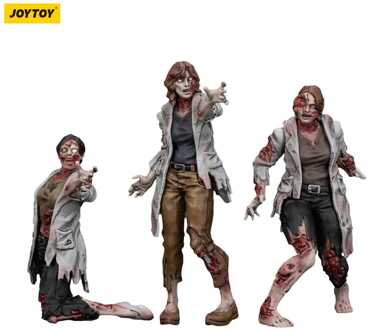 Zombie Dark Source Action Figures 3-Pack Scientists (Female) 8 cm
