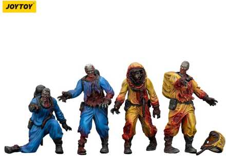Zombie Dark Source Action Figures 4-Pack Biochemical Lab Team 8 cm
