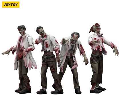 Zombie Dark Source Action Figures 4-Pack Scientists (Male) 8 cm