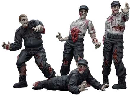Zombie Dark Source Action Figures 4-Pack Security Guards 8 cm