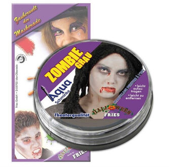 Zombie schmink grijs - lijkbleek en grauwe kleur - volwassenen - grimeren - Halloween