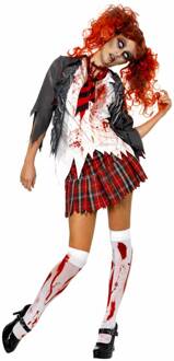 "Zombie schoolmeisje kostuum Halloween outfit - Verkleedkleding - XS"