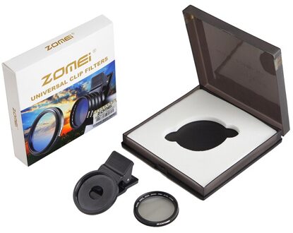 Zomei 37Mm Cpl Lens Filter Professionele Mobiele Telefoon Camera Filter Voor Iphone Mobiel Universal Circulaire Polarisator Cpl + Clip