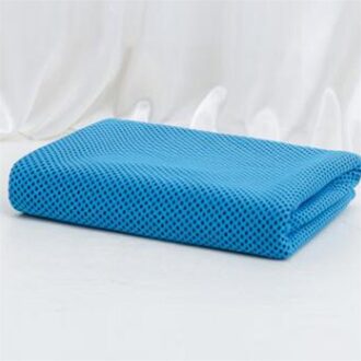 Zomer 100X30Cm Polyester Ijs Handdoek Outdoor Beweging De Koude Sensation Fitness Koude Handdoek Fysieke Koeling licht blauw