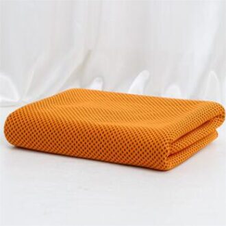 Zomer 100X30Cm Polyester Ijs Handdoek Outdoor Beweging De Koude Sensation Fitness Koude Handdoek Fysieke Koeling Oranje