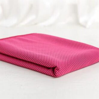 Zomer 100X30Cm Polyester Ijs Handdoek Outdoor Beweging De Koude Sensation Fitness Koude Handdoek Fysieke Koeling roos rood
