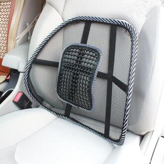 Zomer Ademend Massage Lumbale Seat Ondersteunt Protector Ondersteuning Taille Kussen Auto Terug Pad Blauw