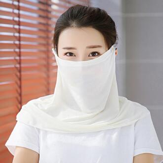 Zomer Ademend Zonnebrandcrème Masker Vrouwen Ijs Dunne Winddicht Masker Opening Fietsen Masker licht geel